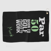 Golf 50e verjaardag geboren om golf kracht om te w golfhanddoek