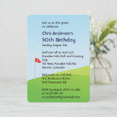 Golf 50e verjaardag kaart (Staand voorkant)