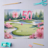 Golf 50e verjaardag met nummer voor golfer tissuepapier (Craft)