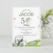 Golf 50e verjaardag uitnodiging (Staand voorkant)