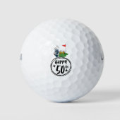 golf 50e verjaardag voor golfer met bier golfballen (Voorkant)