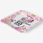 Golf 50e verjaardag voor vrouw golfer papieren bordje (Gebogen)