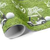 Golf 50ste verjaardag met nummer en golfbal cadeaupapier (Rol Hoek)