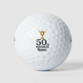 Golf 50ste verjaardag met winnaar cup golfballen