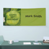 Golf 50ste verjaardag op golfbaan spandoek (Beurs)