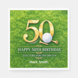Golf 50ste verjaardag op green servet