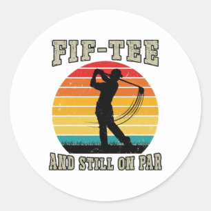 Golf 50ste verjaardag Vijftig nog steeds op par Gr Ronde Sticker