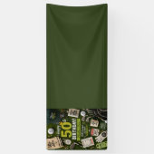 Golf 50ste verjaardag voor golfer spandoek (Verticaal)