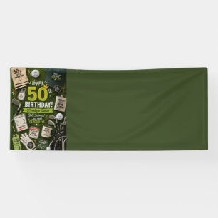 Golf 50ste verjaardag voor golfer spandoek