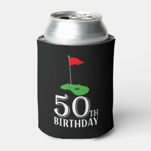 Golf 50ste verjaardag voor u met Golf Vlag Blikjeskoeler