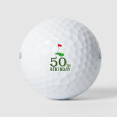 Golf 50ste verjaardag voor u met Golf Vlag Golfballen (Voorkant)