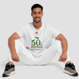 Golf 50ste verjaardag voor u met Golf Vlag T-shirt