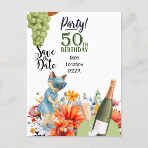 Golf 50ste verpartij save-the-date uitnodiging 