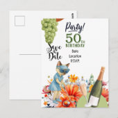 Golf 50ste verpartij save-the-date uitnodiging (Voorkant / Achterkant)