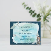 Golf 50ste verparty waterverf briefkaart (Staand voorkant)