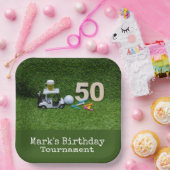 Golf 50th Birthday for golfer Papieren Bordje (Feest)