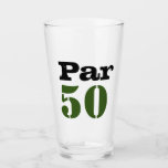 Golf 50th Birthday met nummer 50 Glas<br><div class="desc">Golf 50th Birthday met getal van 50 Glass</div>