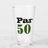 Golf 50th Birthday met nummer 50 Glas (Voorkant)