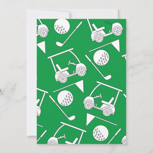 Golf 50th Birthday Party Invitation (Achterkant)