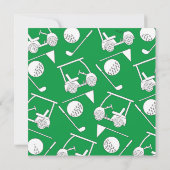 Golf 50th Birthday Party Kaart (Achterkant)