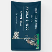 Golf 50th Birthday Party Spandoek (Verticaal)