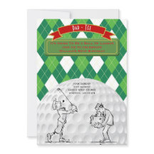  Golf 50th Birthday retro nodigt Man uit