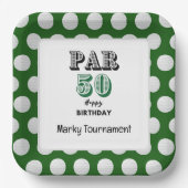 Golf 50th Birthday voor Golfer Papieren Bordje (Voorkant)