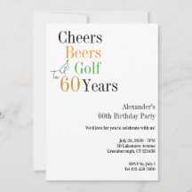Golf 60e verjaardag Cheers en bieren Minimal