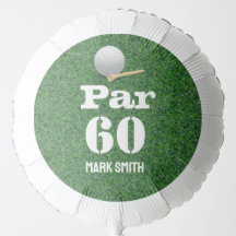 Golf 60e verjaardag met bal op groen voor golfer