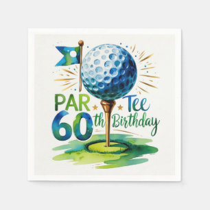 Golf 60e Verjaardag Par tee Feest voor golfer Servet