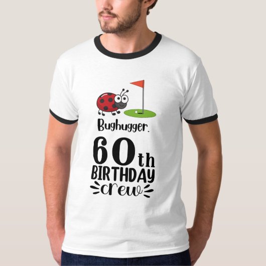 Golf 60e verjaardag squad bughugger grappig cadeau t-shirt (Voorkant)