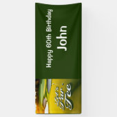 Golf 60e verjaardag voor golfer party spandoek (Verticaal)