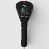 Golf 60e verjaardag voor u met Golf Vlag Golfheadcover (Voorkant)