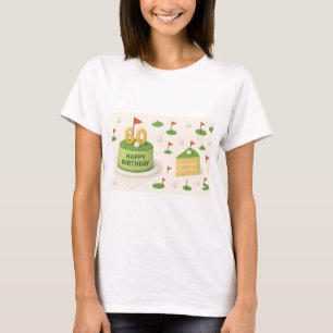 Golf 60ste verjaardag voor golfer met bal en tee t-shirt