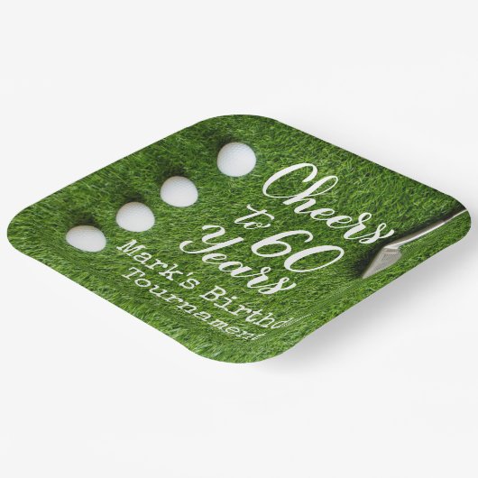 Golf 60th Birthday for golfer Papieren Bordje (Gebogen)
