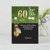 Golf 60th Birthday met golfbal op groen Kaart (Staand voorkant)