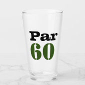 Golf 60th Birthday met nummer 60 Glas (Voorkant)