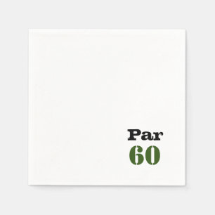 Golf 60th Birthday Par t-shirt 60 Napkins Servet