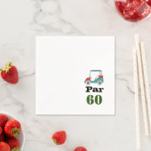 Golf 60th Birthday Par t-shirt 60 Napkins Servet (Insitu)