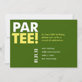 Golf 60th Birthday Party Kaart (Achterkant)