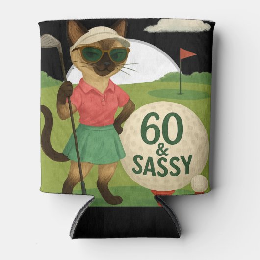 Golf 60th Birthday voor Golfer Blikjeskoeler (Voorkant)