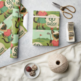 Golf 60th Birthday voor Golfer Cadeaupapier