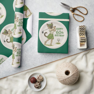 Golf 60th Birthday voor Golfer Cadeaupapier