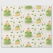 Golf 60th Birthday voor Golfer Cadeaupapier (Vlak)