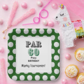 Golf 60th Birthday voor Golfer Papieren Bordje (Feest)