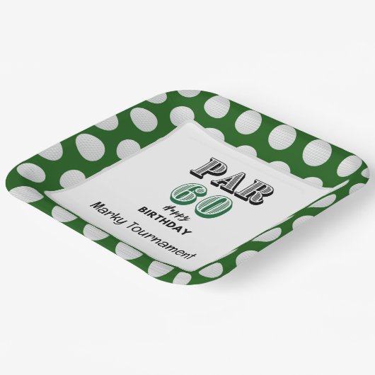 Golf 60th Birthday voor Golfer Papieren Bordje (Gebogen)