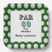 Golf 60th Birthday voor Golfer Papieren Bordje (Voorkant)