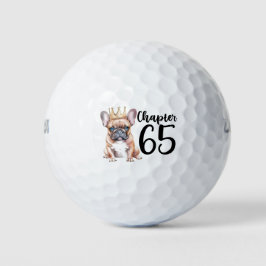 Golf 65e verjaardag met Franse Bulldog Golfballen