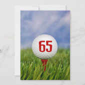 Golf 65th Birthday Party Kaart (Voorkant)