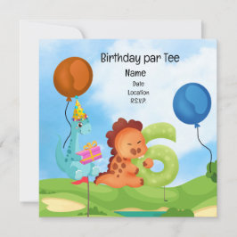 Golf 6e Verjaardag thema voor kind golfer Party Kaart